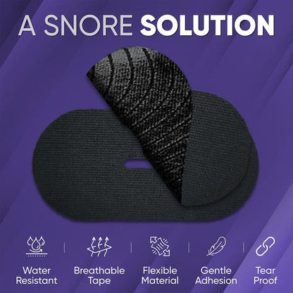 Zzsleep Tape - Pink & Black Mouth Tape Bundle (60 Strips) for Snore Prevention, Rest & Recovery, Breathable Sports Tape